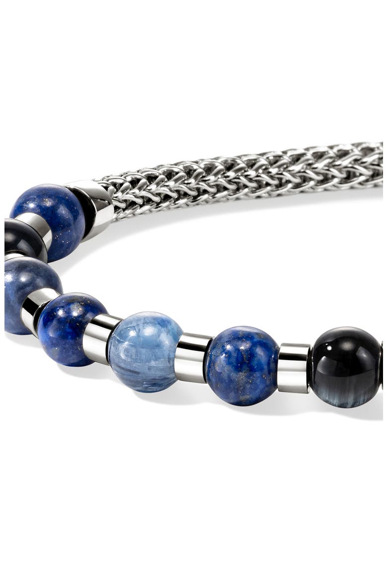 Beaded Chain Bracelet, Alternate, color, SILVER