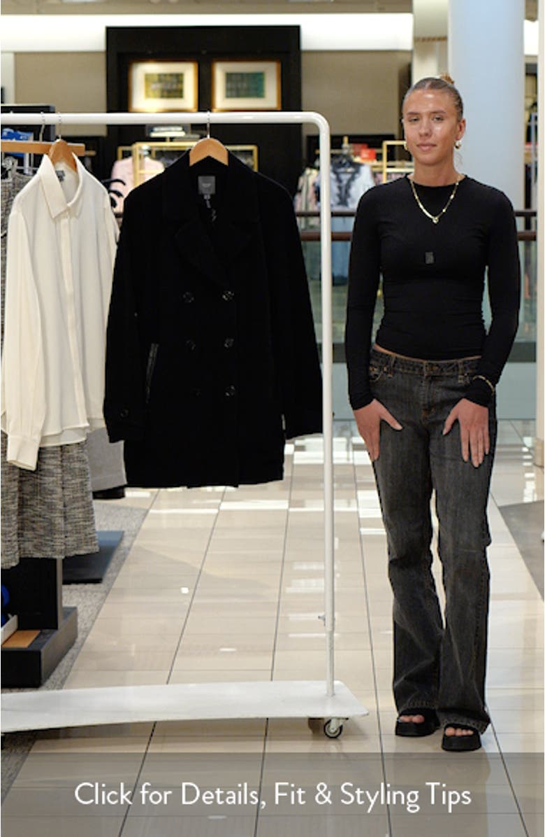 Alma Calvary Stretch Cotton Twill Peacoat, sales video thumbnail