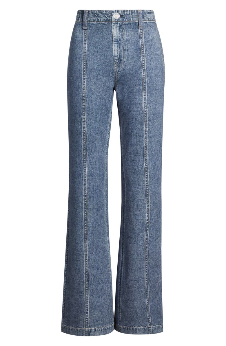 rag & bone Miramar Olivia High Waist Wide Leg Ponte Pants, Alternate, color, Blue