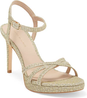 STUART WEITZMAN オフントゥ アンクルストラッフ サンタル Stuart Weitzman Starla 80 Platform Sandal (Women