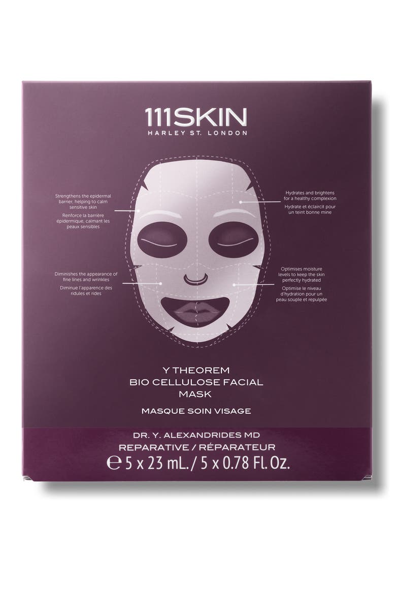 Y Theorem Bio Cellulose 5-Piece Facial Mask Set, Alternate, color, NO COLOR