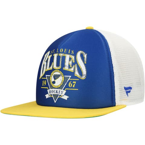 Men's Fanatics Blue/Gold St. Louis Blues Classic Foam Adjustable Trucker Hat