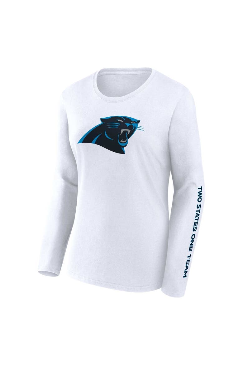 Women's Fanatics Branded Black/White Carolina Panthers Lightweight Short & Long Sleeve T-Shirt Combo Pack, Alternate, color, Black