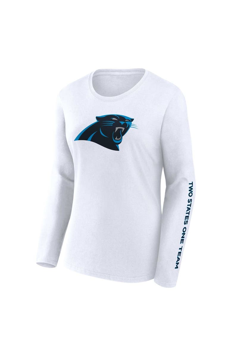 FANATICS Women's Fanatics Branded Black/White Carolina Panthers Lightweight Short & Long Sleeve T-Shirt Combo Pack, Alternate, color,