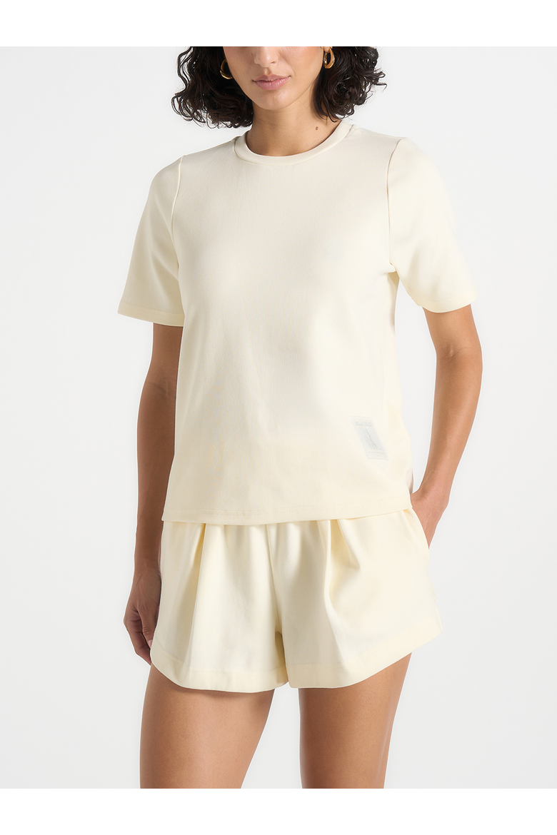Short Sleeve Cotton T-Shirt, Main, color, Pale Yellow