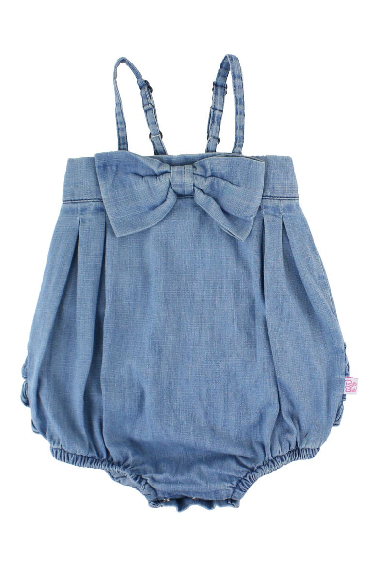 Denim Bubble Romper, Main, color, DENIM