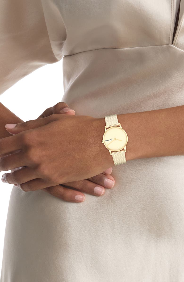 Calvin Klein Feel Bracelet Watch, 30mm, Alternate, color, Gold