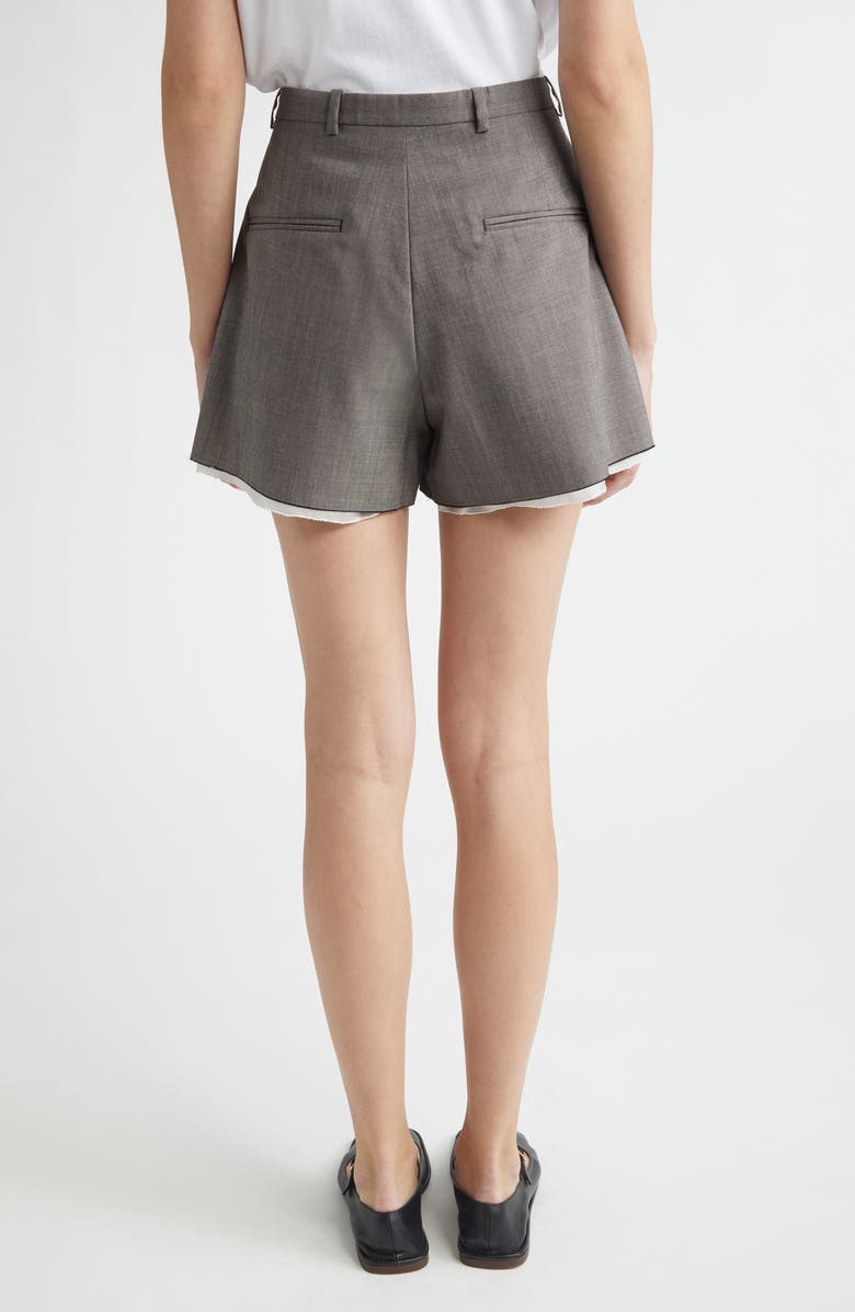 NACKIYÈ Split Virgin Wool Blend Shorts, Alternate, color, Morning Mist