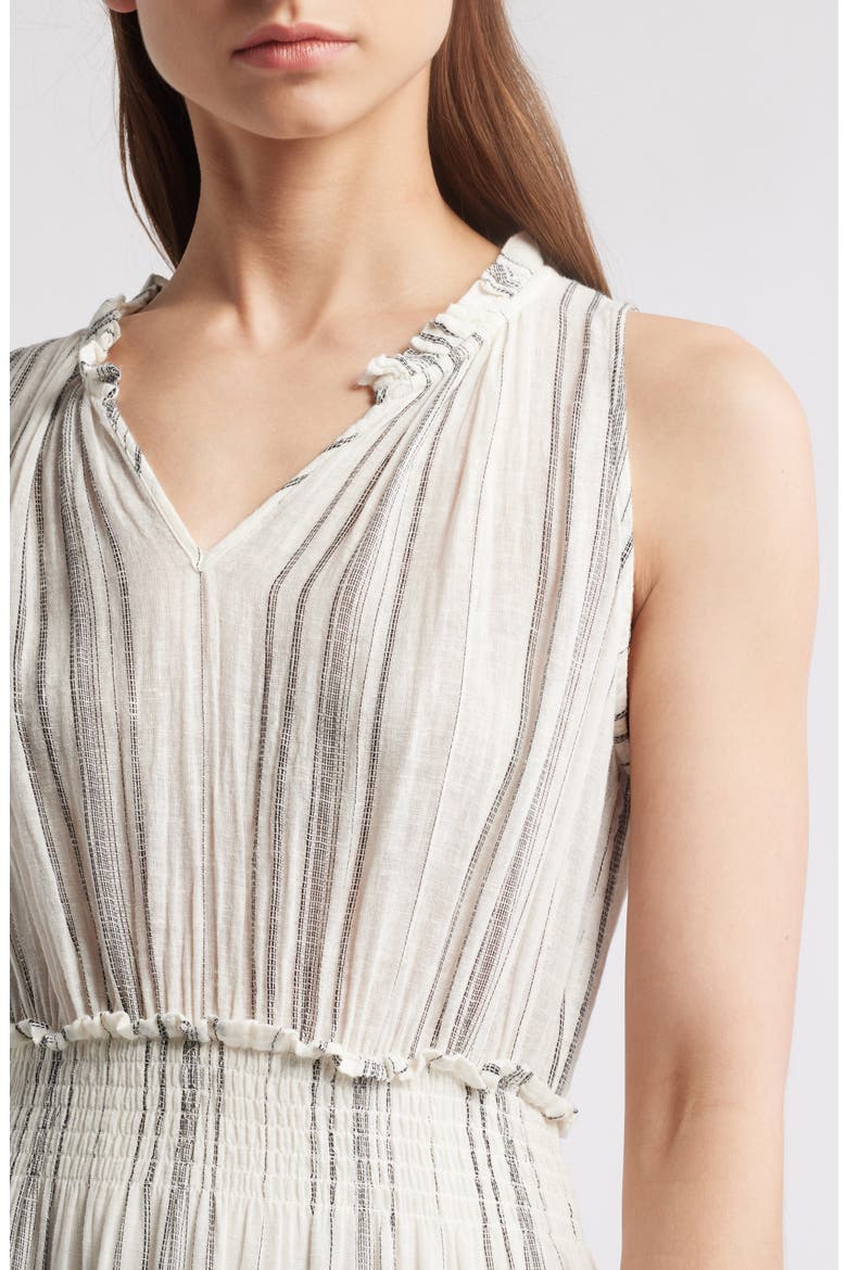 Loulou Stripe Sleeveless Linen Blend Maxi Dress, Alternate, color, BASQUE STRIPE