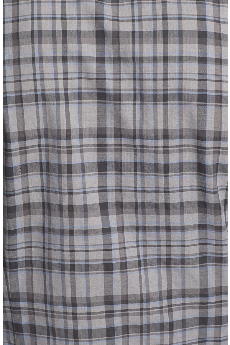 Slim Fit Plaid Sport Shirt, Alternate, color, SHARK