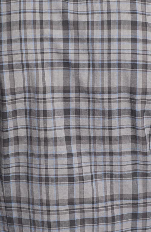 John Varvatos Star Usa Slim Fit Plaid Sport Shirt In Gray