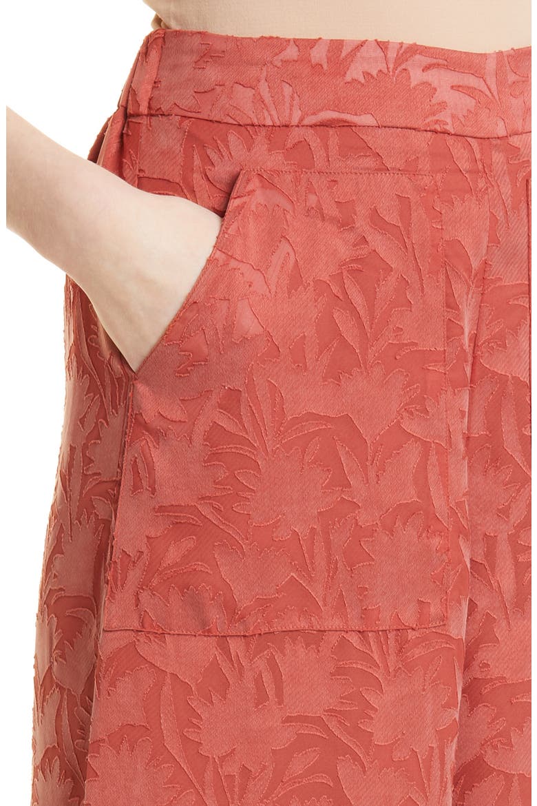 Melanne Cotton Blend Palazzo Pants, Alternate, color, BROWN