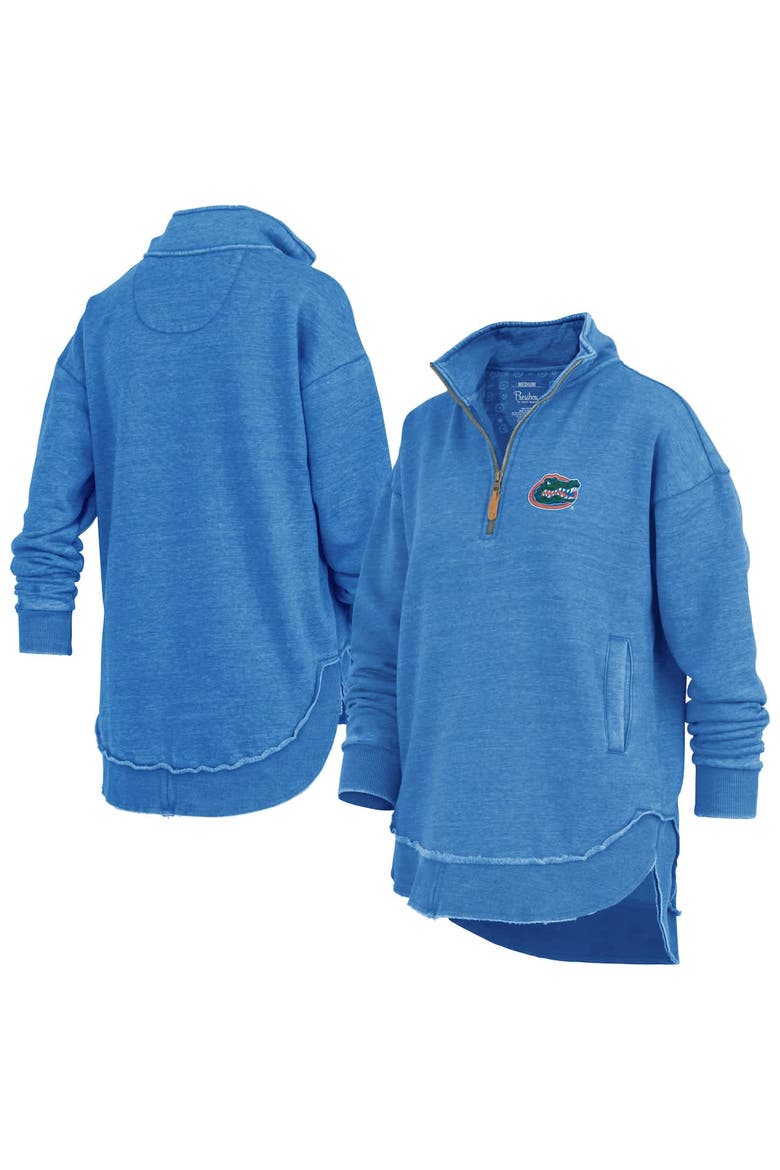 Women's Pressbox Royal Florida Gators Northfork Sojourn Poncho Quarter-Zip Sweatshirt, Main, color, Royal