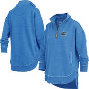 PRESSBOX Women's Pressbox Royal Florida Gators Northfork Sojourn Poncho Quarter-Zip Sweatshirt