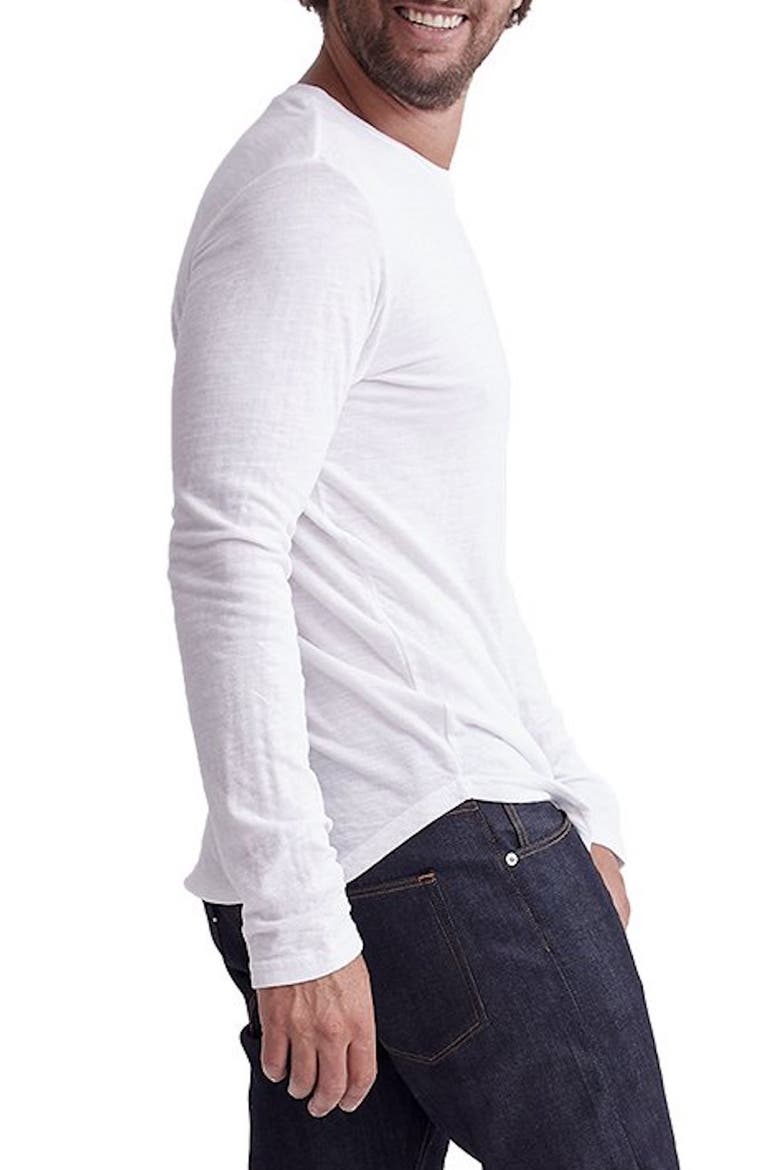 Double Layer Long Sleeve T-Shirt, Alternate, color, WHITE