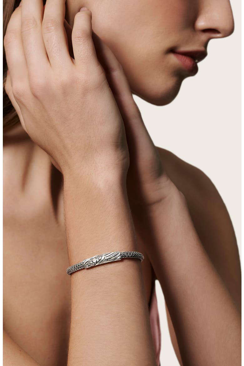 Lahar Extra Small Chain 5mm Diamond Station Bracelet, Alternate, color, SILVER/ DIAMOND