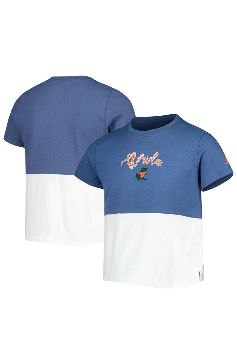 LEAGUE COLLEGIATE WEAR Girls Youth League Collegiate Wear Navy/White Florida Gators Colorblocked T-Shirt, Main, color, Navy