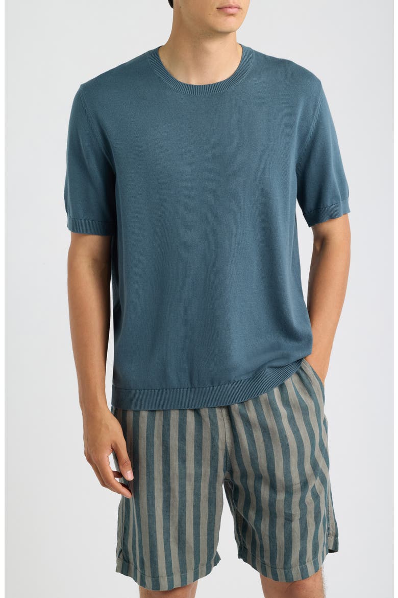 Lolo Organic Cotton Sweater Tee, Main, color, LAKE