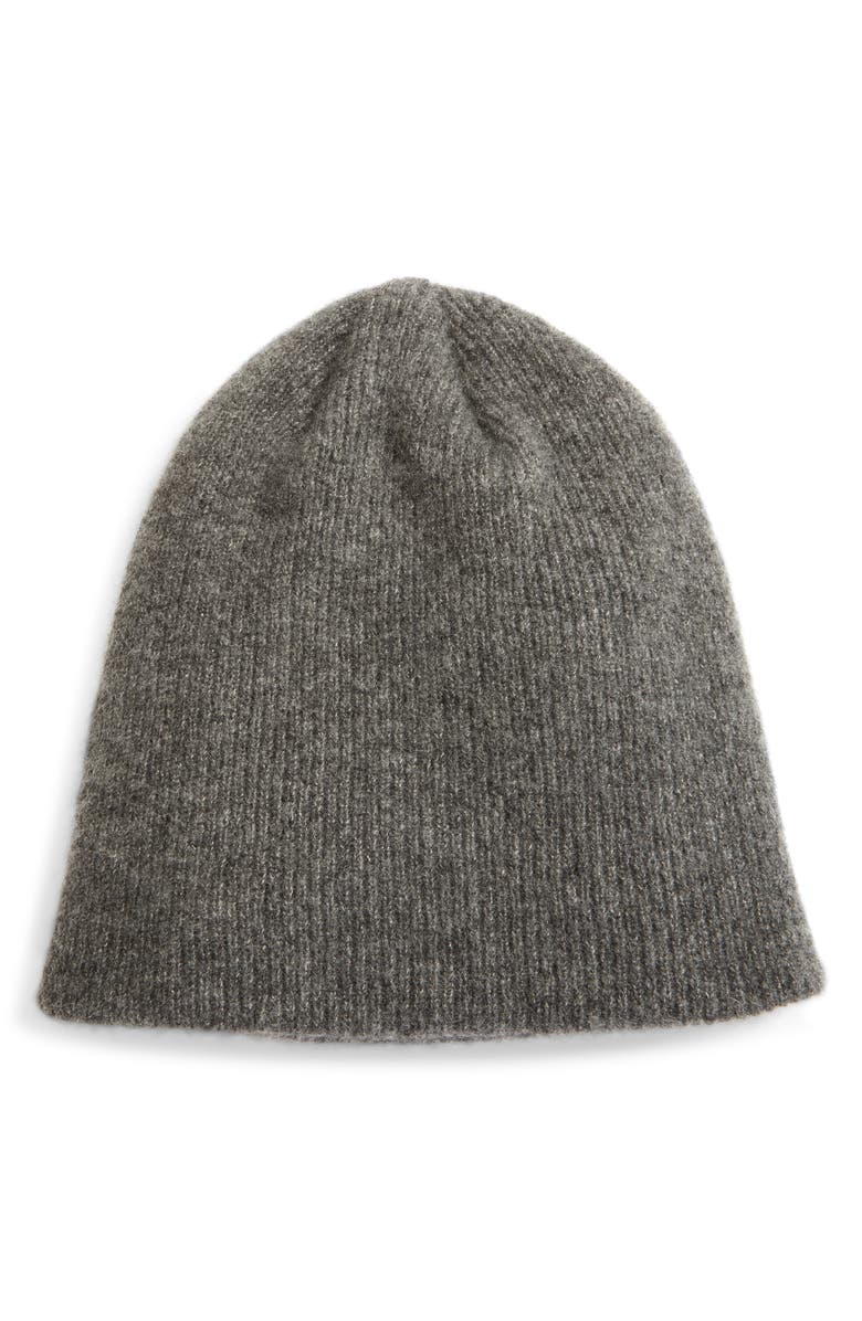 BEAMS Plus Rib Cashmere & Silk Beanie, Main, color,