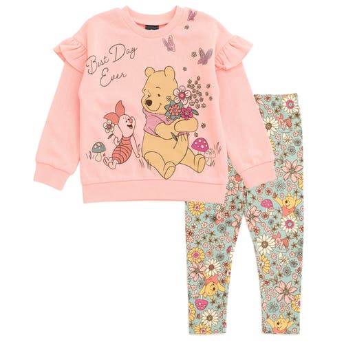 Disney Winnie The Pooh Sweatshirt & Leggings Set In Pink