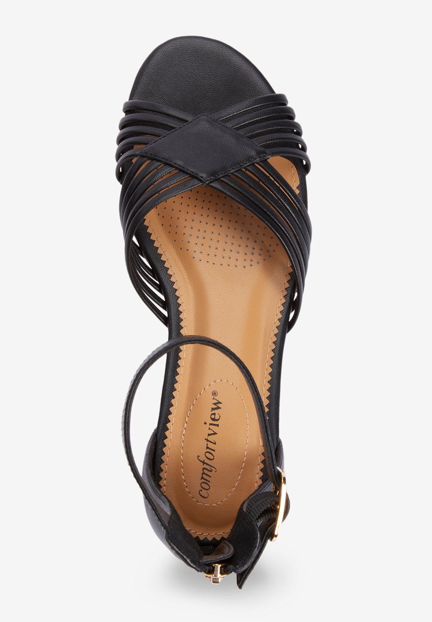 Comfortview The Gretchen Sandal, Alternate, color, Cognac