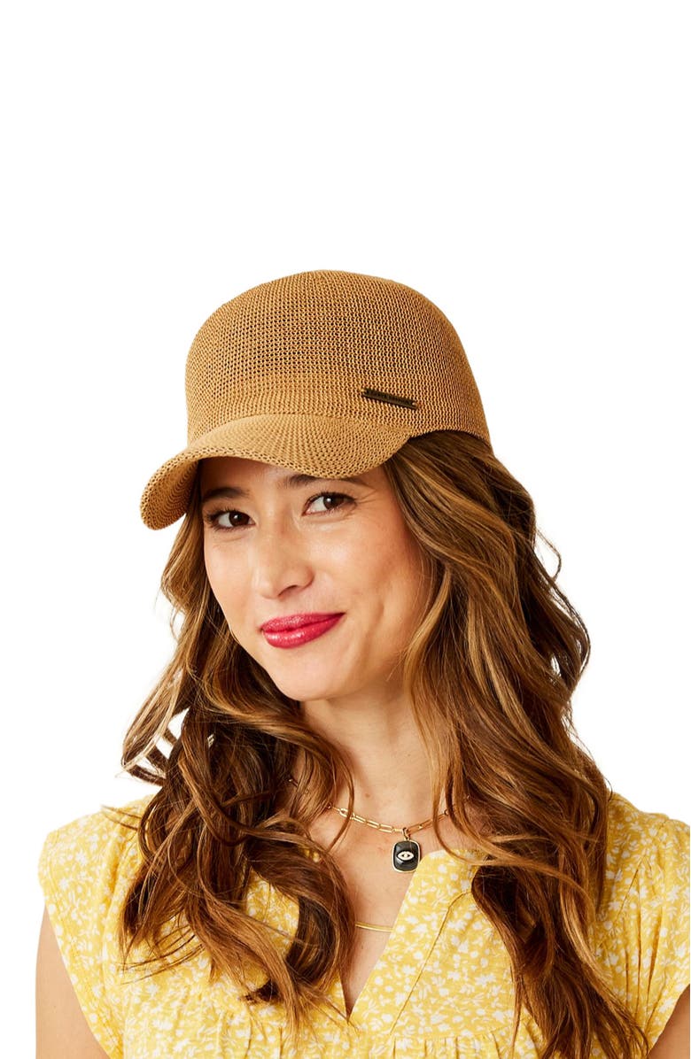 Carve Designs Straw Baseball Cap, Alternate, color, Natural