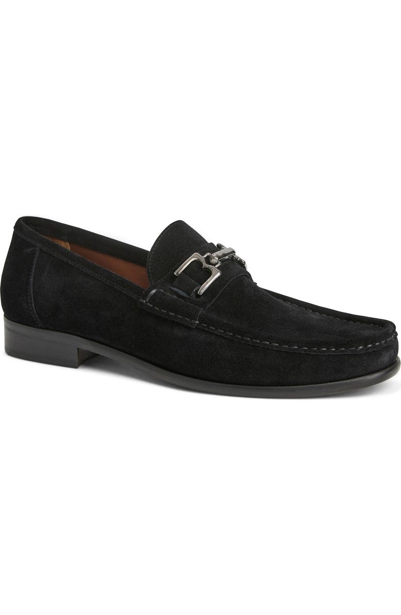 Bruno Magli Trieste Bit Loafer, Main, color, Black Suede