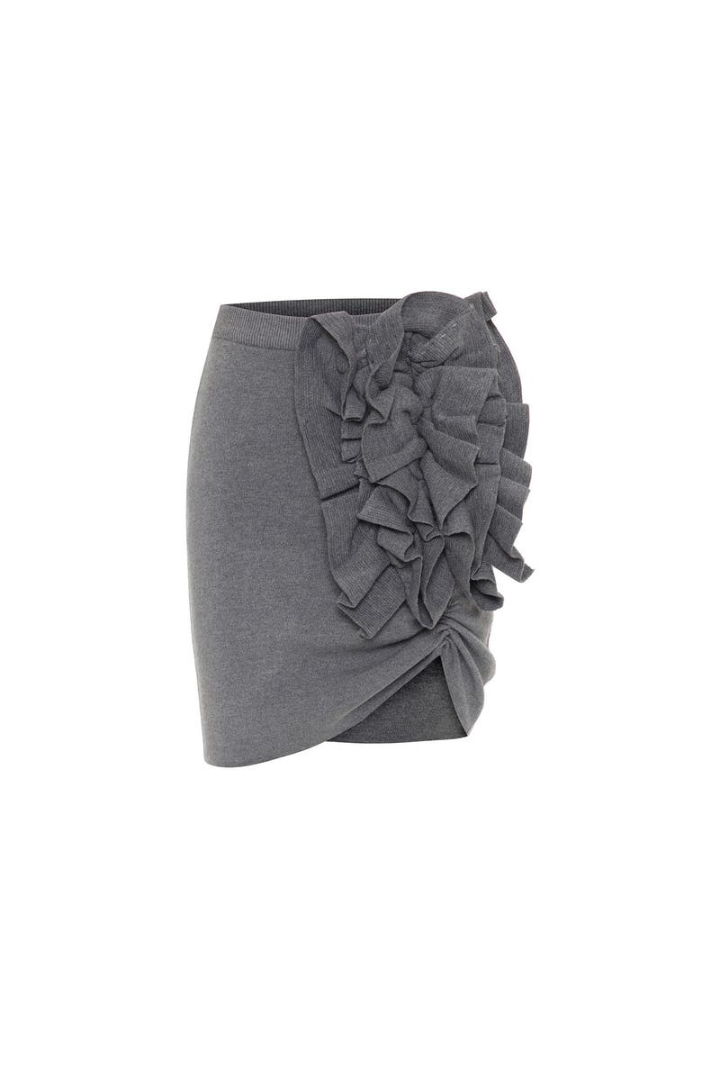 THEO The Label Nomia Ruffle Knit Skirt, Main, color, 