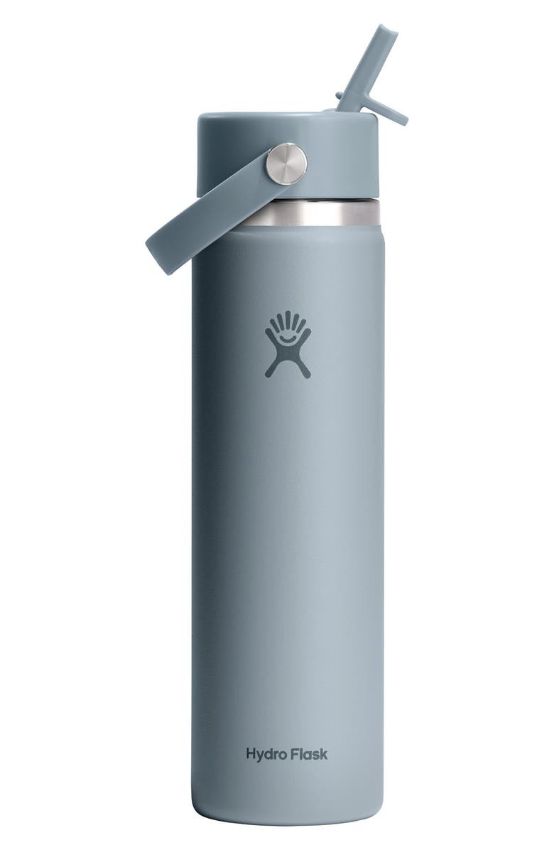 Hydro Flask 24-Ounce Wide Mouth Flex Straw Cap Bottle, Main, color, Shale Gray