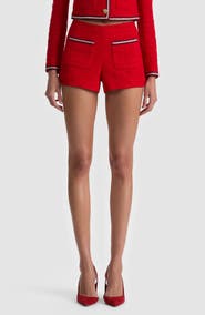 Alice + Olivia Troy Tweed Shorts