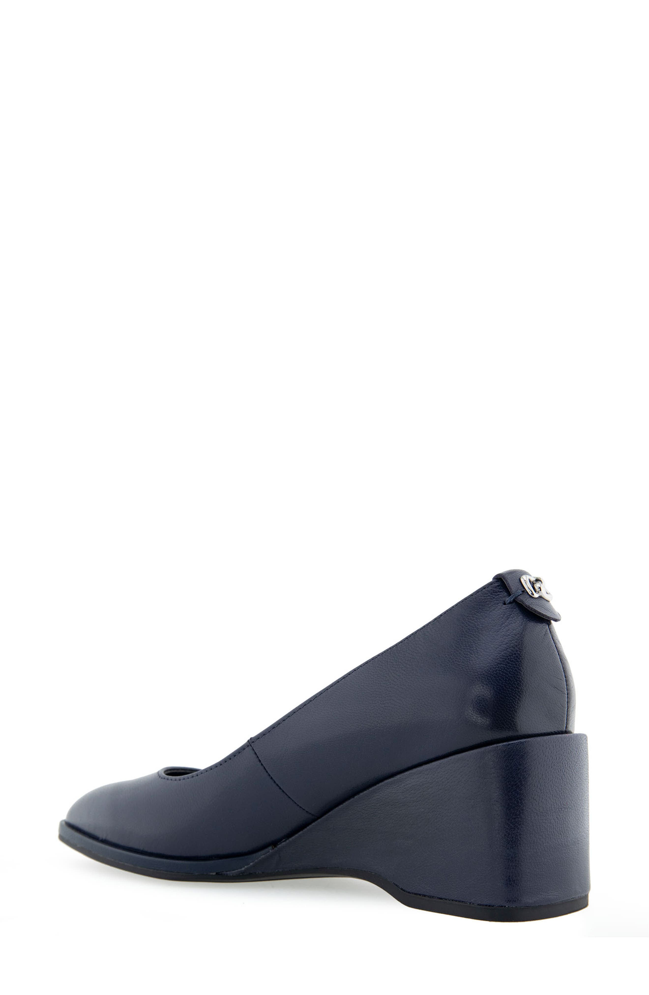 Aurora Wedge Pump, Alternate, color, NAVY LEATHER
