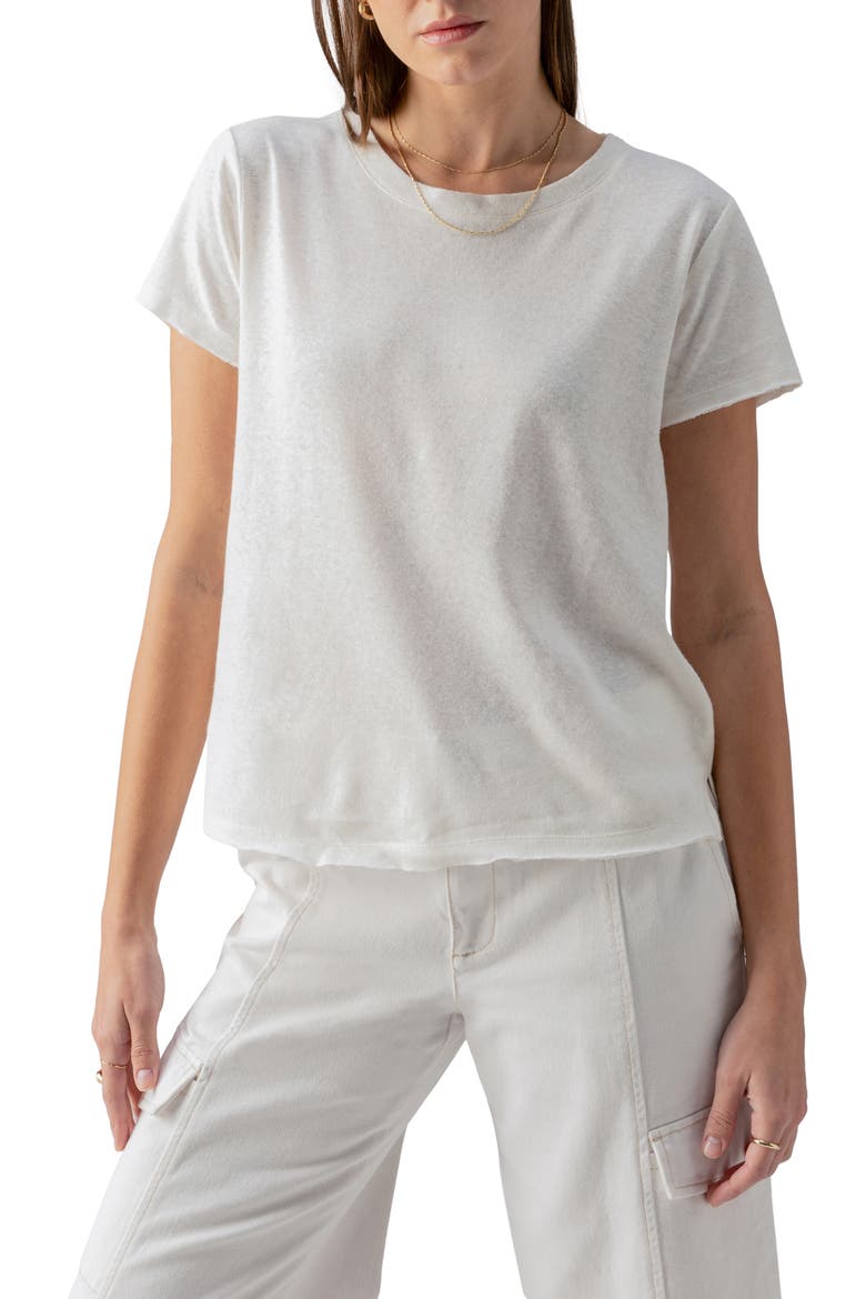 Perfect Linen T-Shirt, Main, color, WHITE