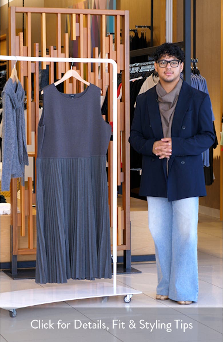 Sleeveless Mixed Media Maxi Dress, sales video thumbnail