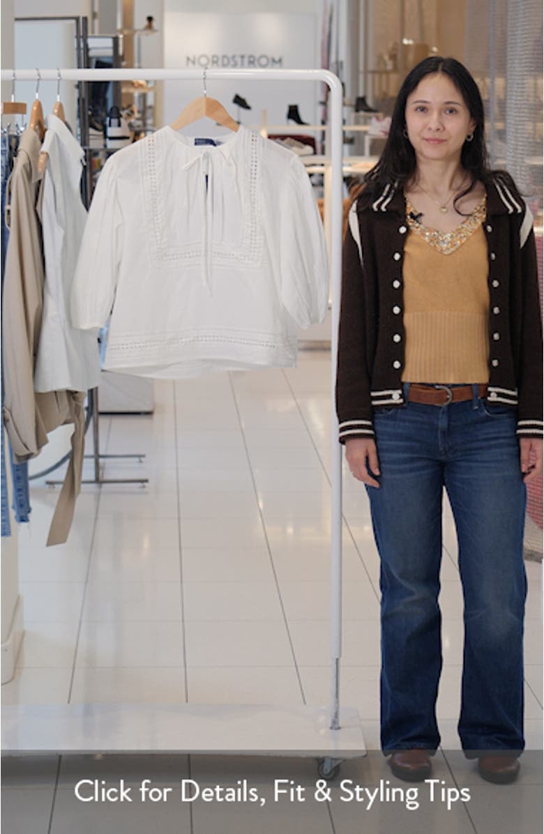 Lace Tie Cotton Shirt, sales video thumbnail