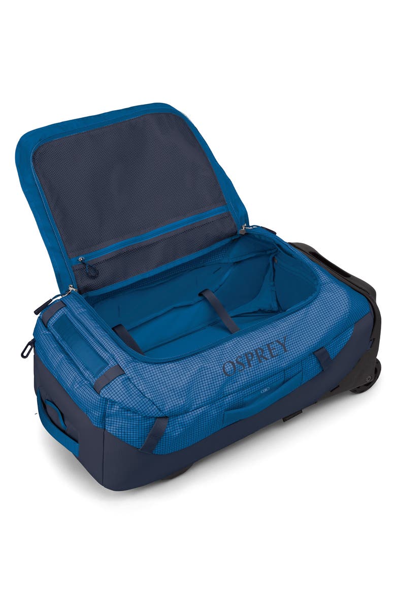 Transporter 60-Liter Duffle Wheeled Carry-On Luggage, Alternate, color, BLUE FLAME/NOCTURNAL BLUE