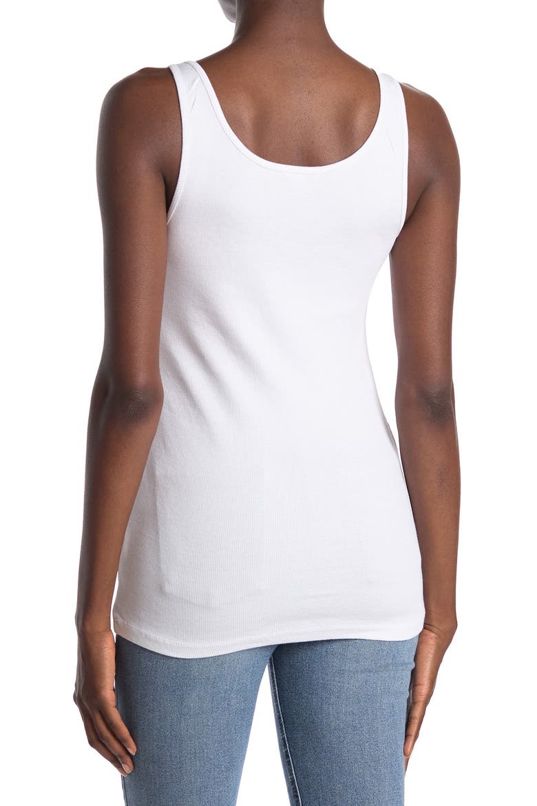 Ribbed Knit Tank, Alternate, color, WHITE