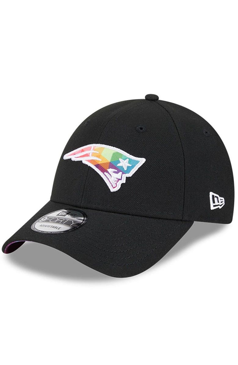 New Era Men's New Era Black New England Patriots 2023 NFL Crucial Catch 9FORTY Adjustable Hat, Alternate, color, Black