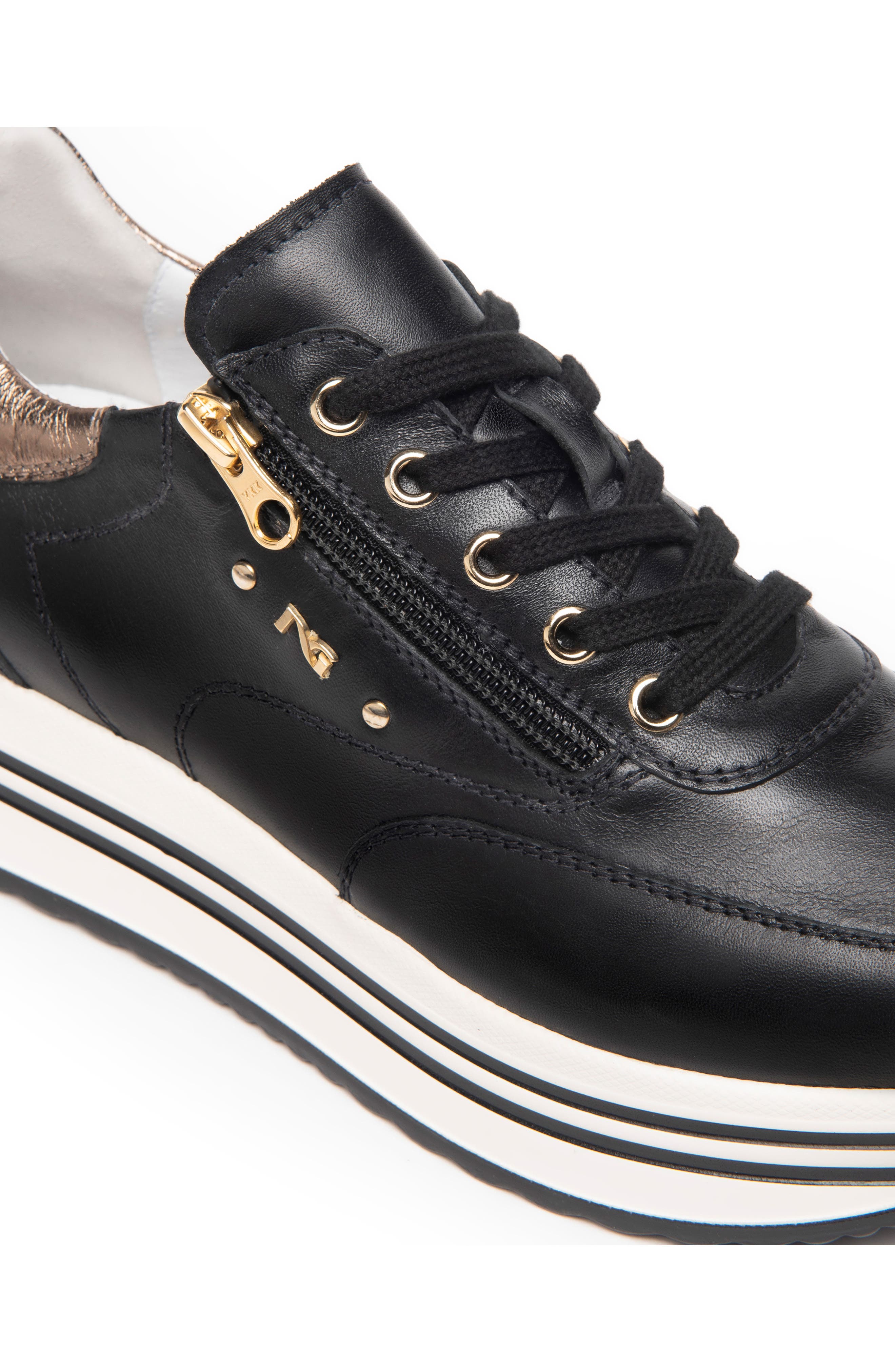 NeroGiardini Side Zip Platform Sneaker, Alternate, color, 