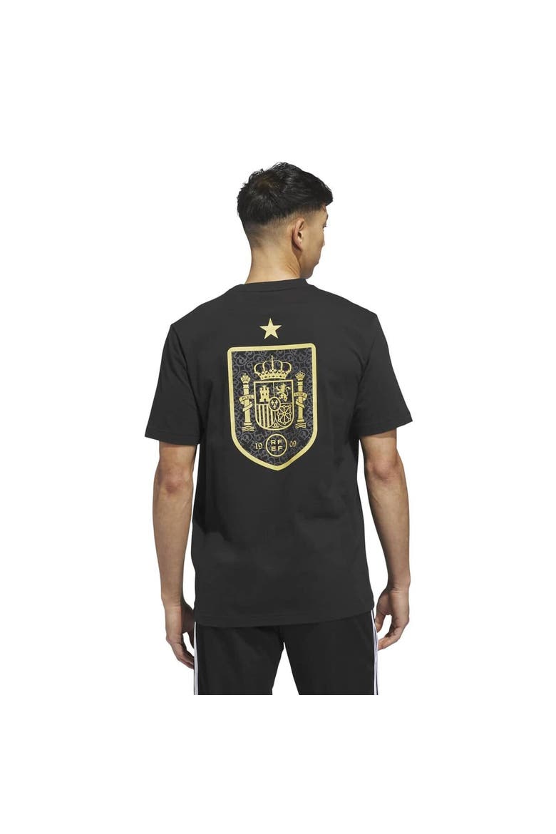 Men's adidas Black Spain National Team 2026 Away Jersey Hook T-Shirt, Alternate, color, Black