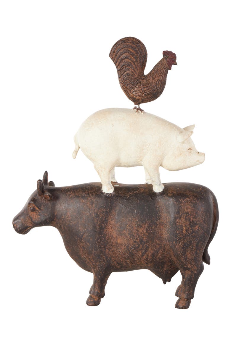 Farm Animal Sculpture, Alternate, color, BROWN MULTI