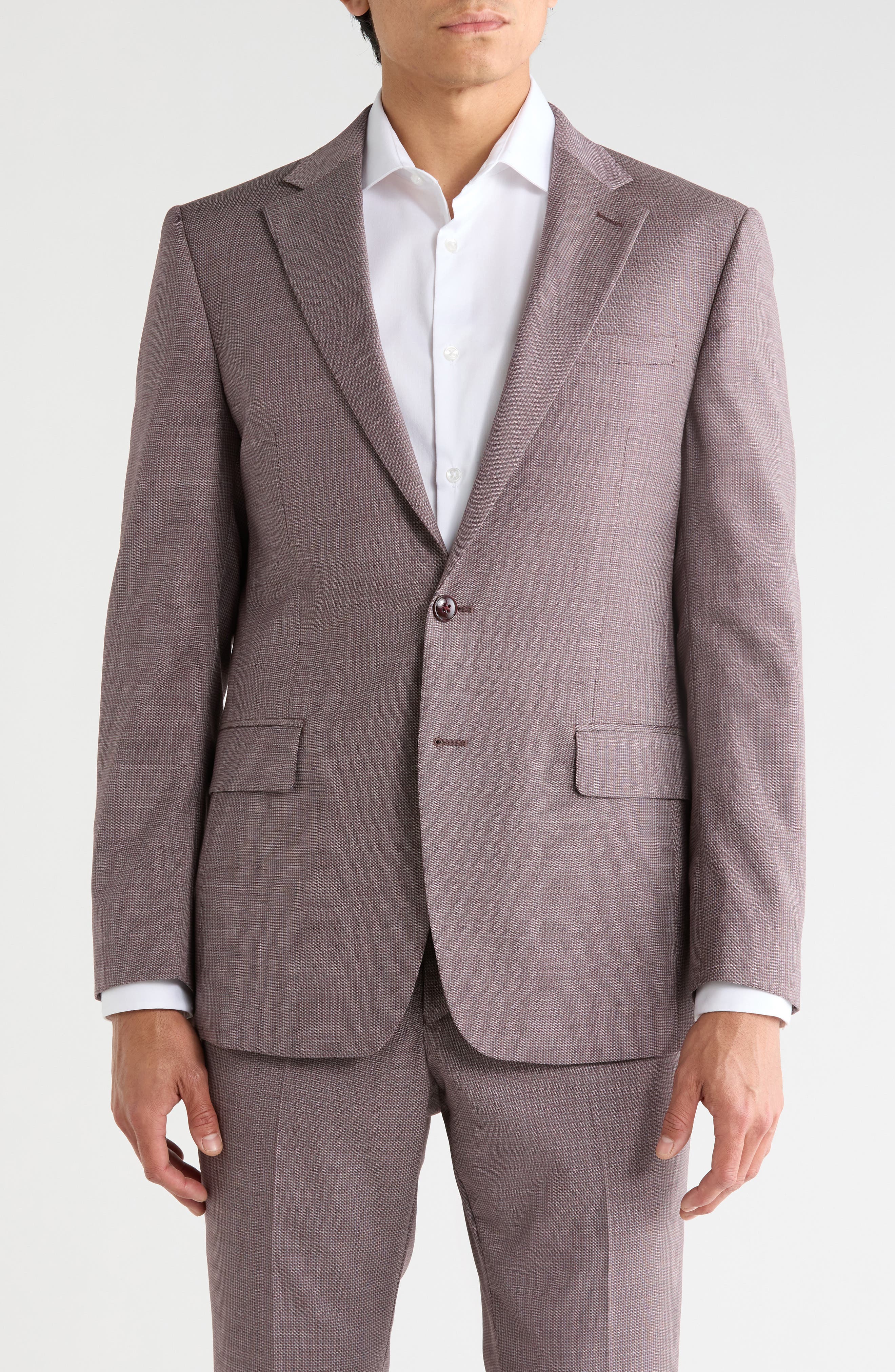 Original Penguin Stretch Wool Blend Suit Jacket