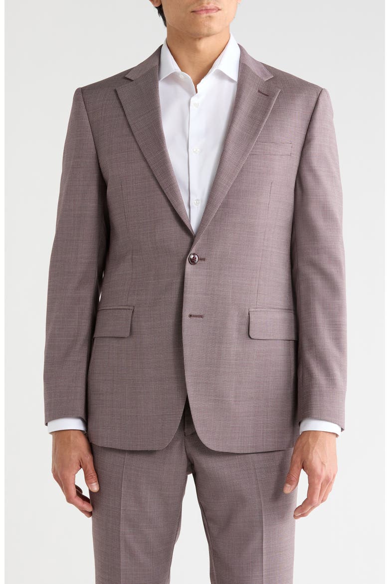 Stretch Wool Blend Suit Jacket, Main, color, MAUVE