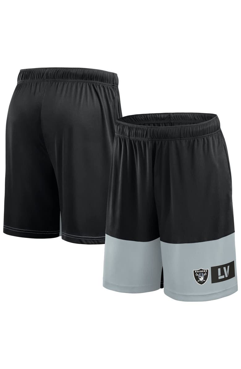 FANATICS Men's Fanatics Black/Silver Las Vegas Raiders Big & Tall Best of the Best Performance Shorts, Main, color, Black