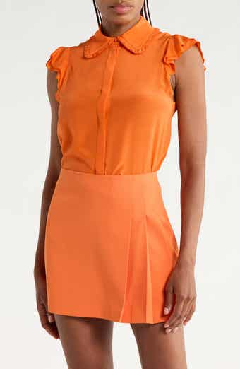 Martel Flutter Sleeve Silk Top