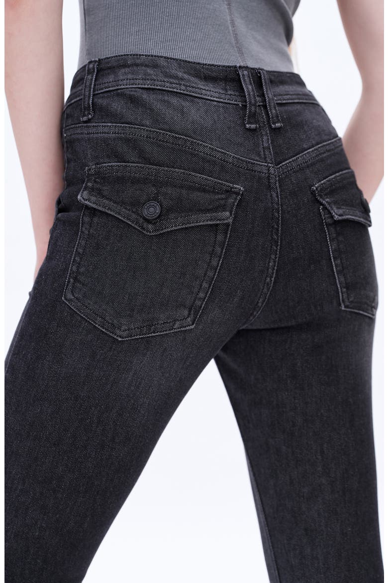 Jess Low Rise Flare Jeans, Alternate, color, BLACK