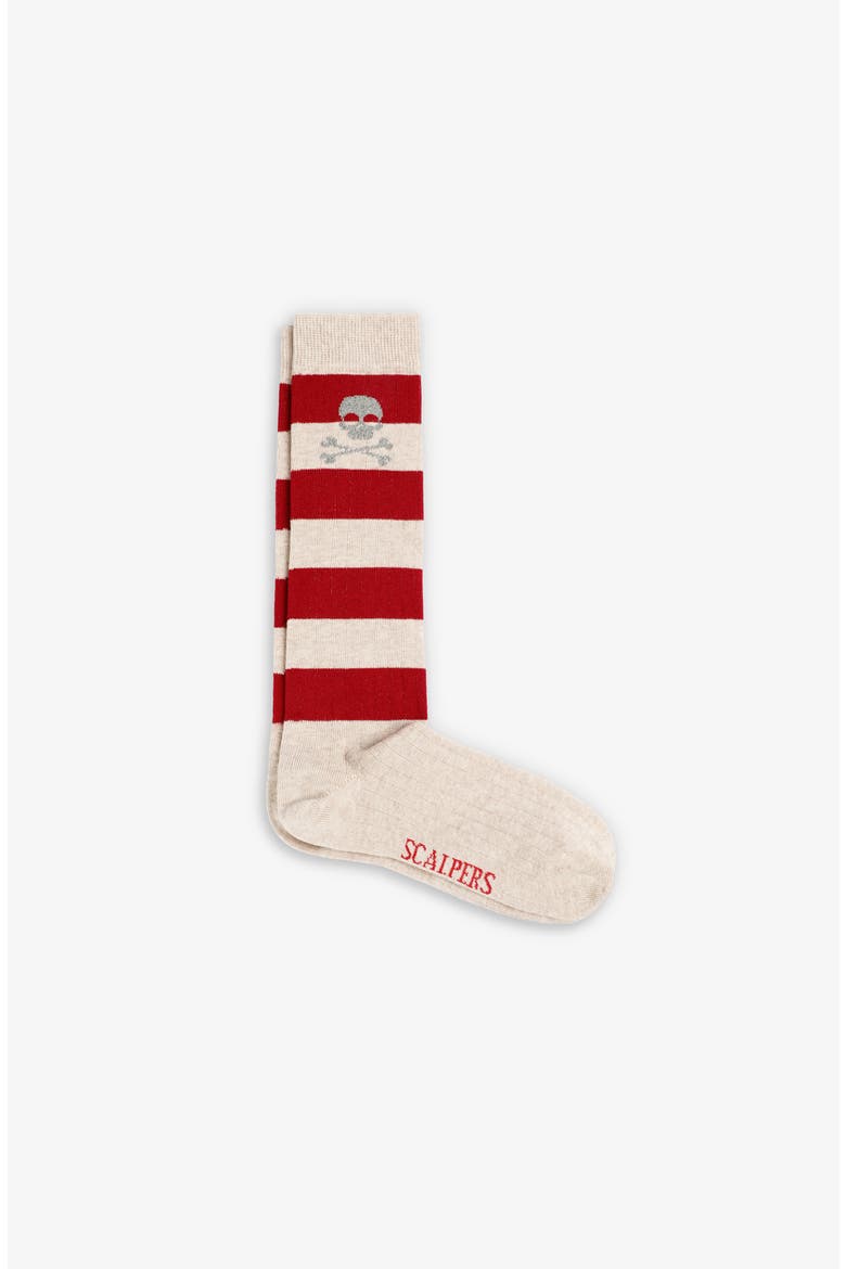 H Stripes L Socks Girls, Main, color, Red