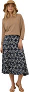 Pact Organic Cotton Fit & Flare Midi Skirt