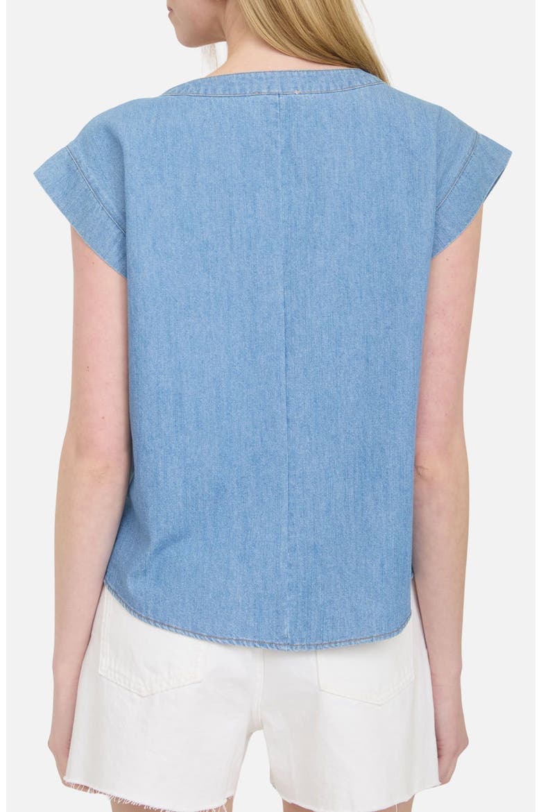 Pleated Chambray Top, Alternate, color, CHAMBRAY