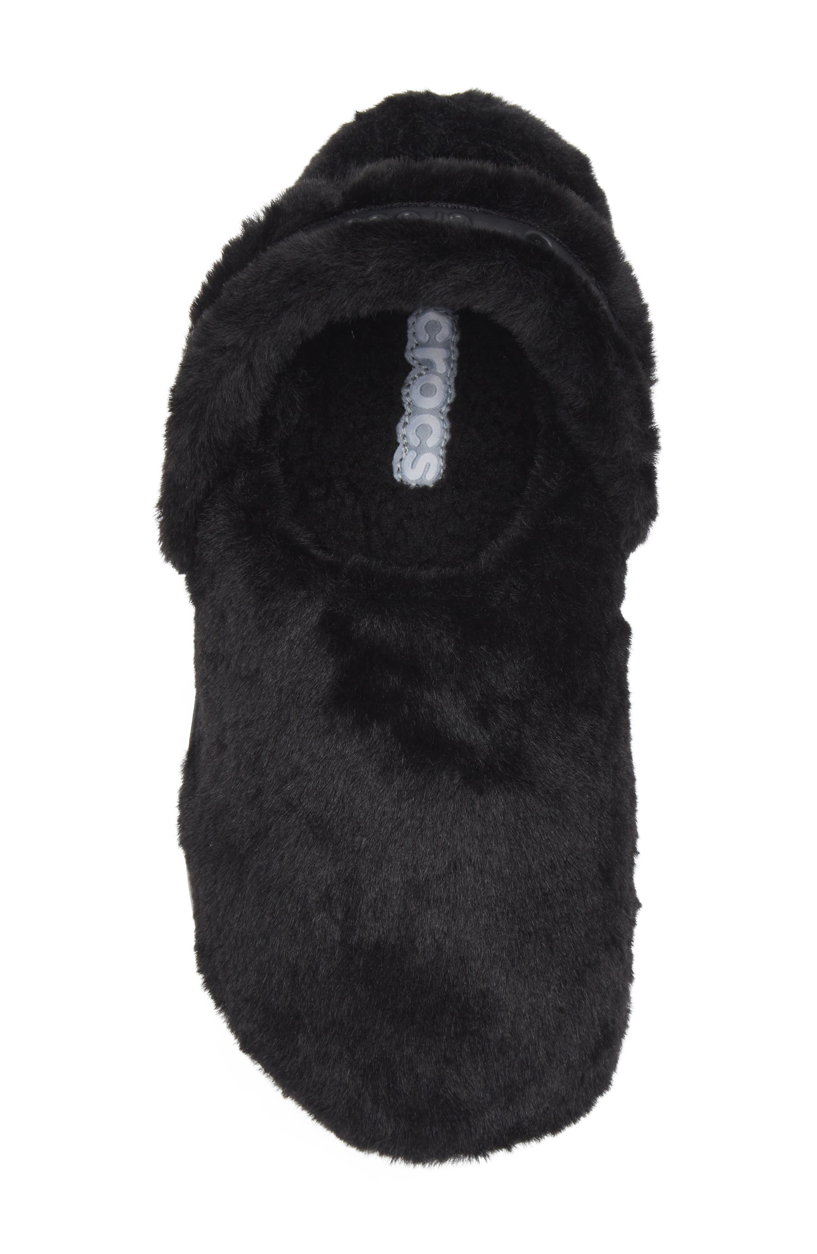 CROCS Classic Unfurgettable Faux Fur Clog, Alternate, color, Black