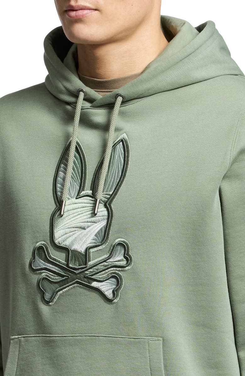 Psycho Bunny Baxter Appliqué Hoodie, Alternate, color, 